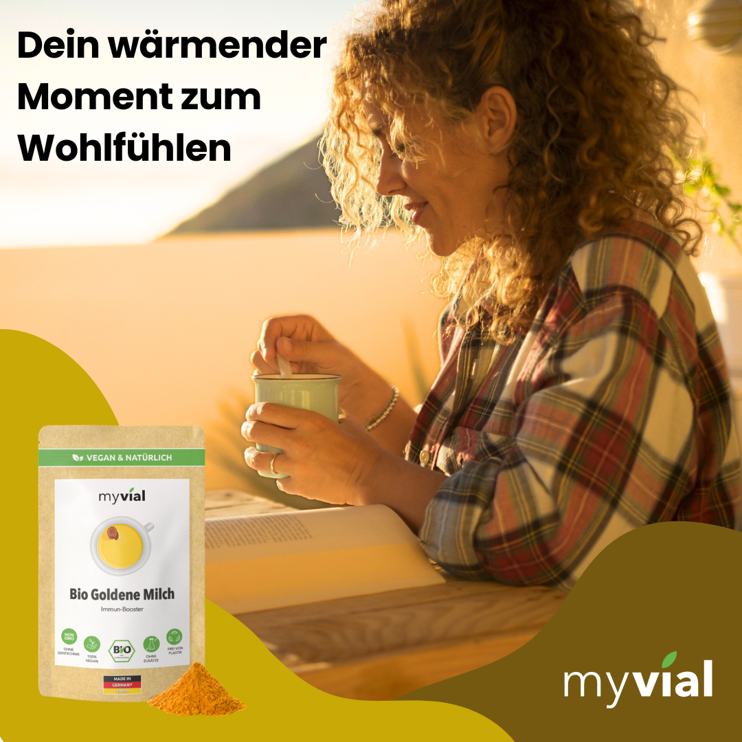 Bio Goldene Milch Latte mit 8 ayurvedischen Zutaten